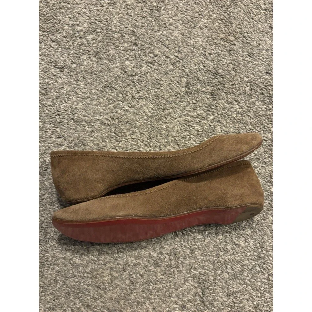 Christian Louboutin Brown Suede Ballet Flats